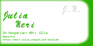 julia meri business card