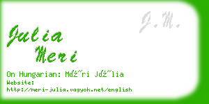 julia meri business card